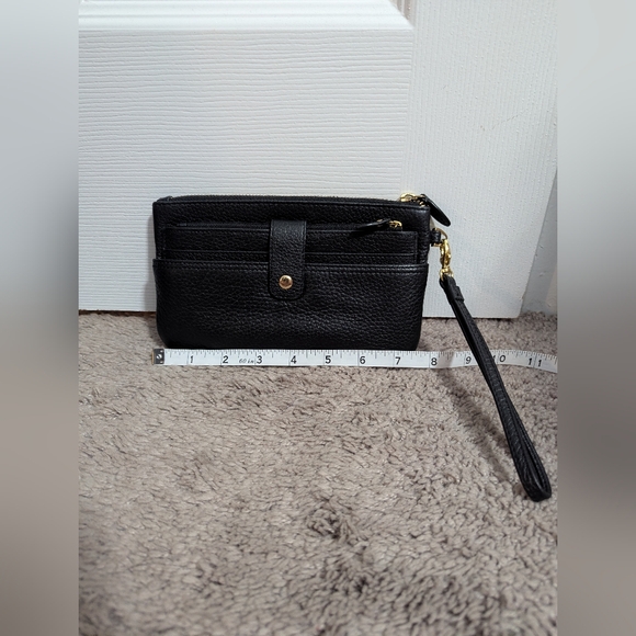 Lodis Black Leather Wristlet Clutch With Card Holder - Picture 5 of 5